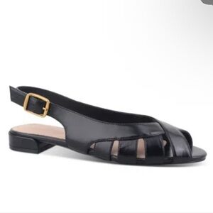 NEW Women's Essie Fisherman Slingback Flat Sandals-Black us 6.5
l